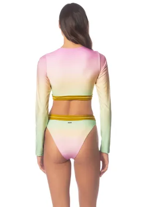 Maaji Candy Palms Stagey High Rise Classic Bikini Bottom Maaji