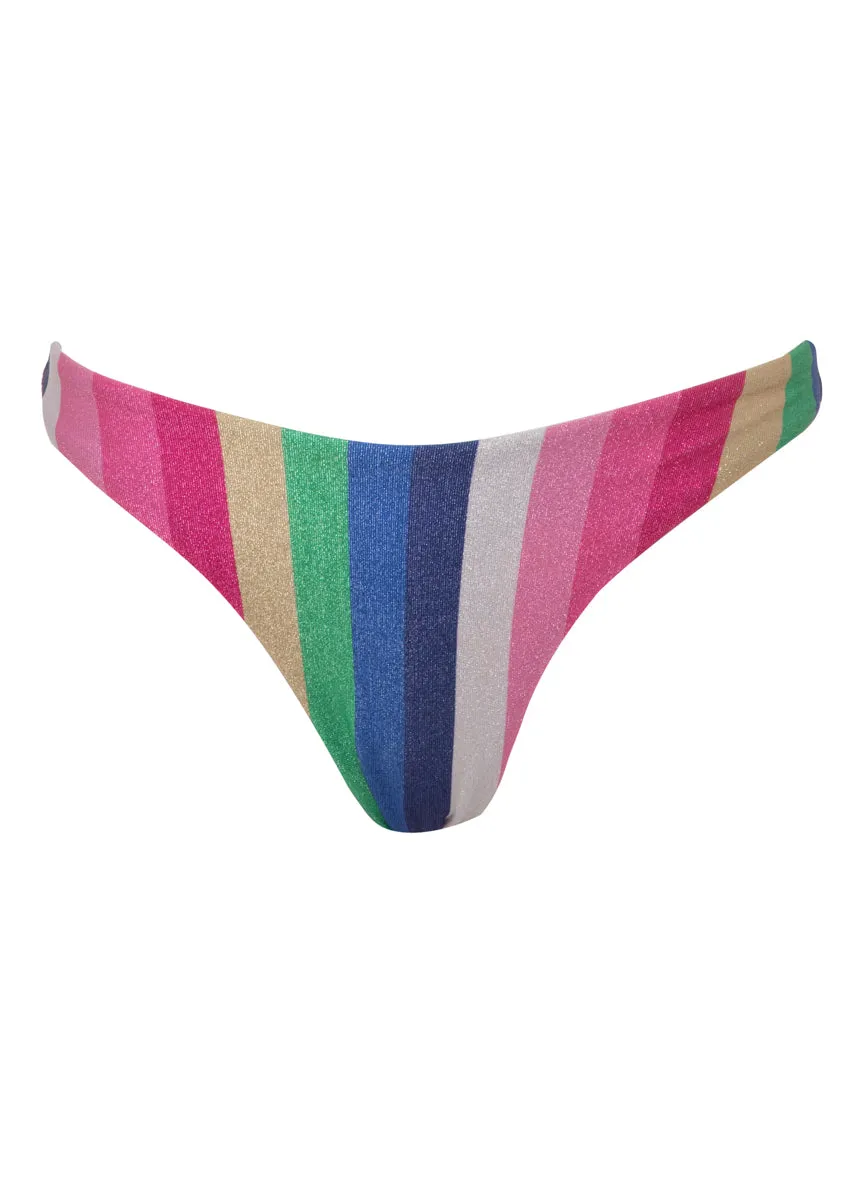 Maaji Candy Stripes Sublimity Regular Rise Classic Bikini Bottom Maaji