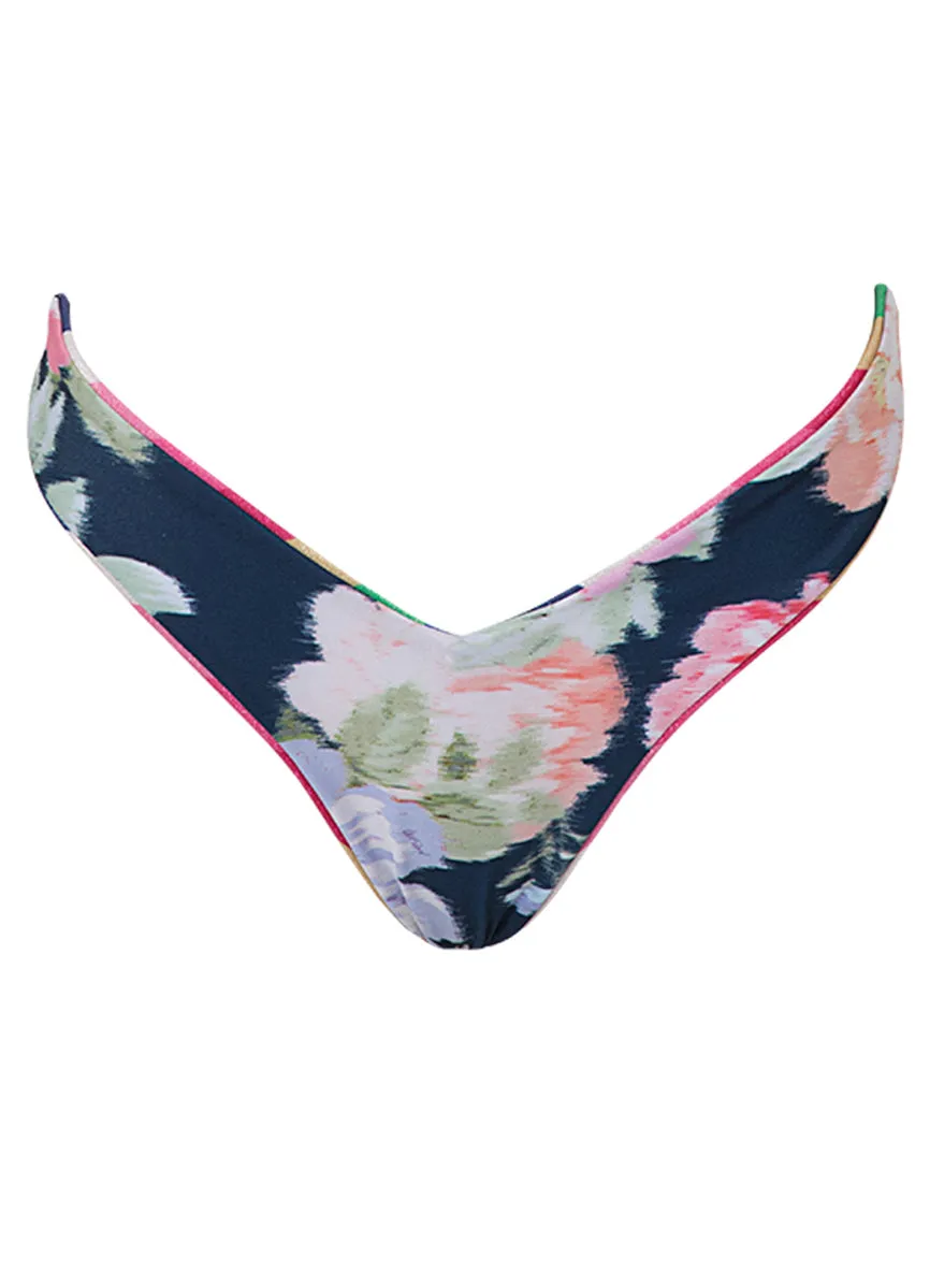 Maaji Candy Stripes Valerya Regular Rise Double V Bikini Bottom Maaji