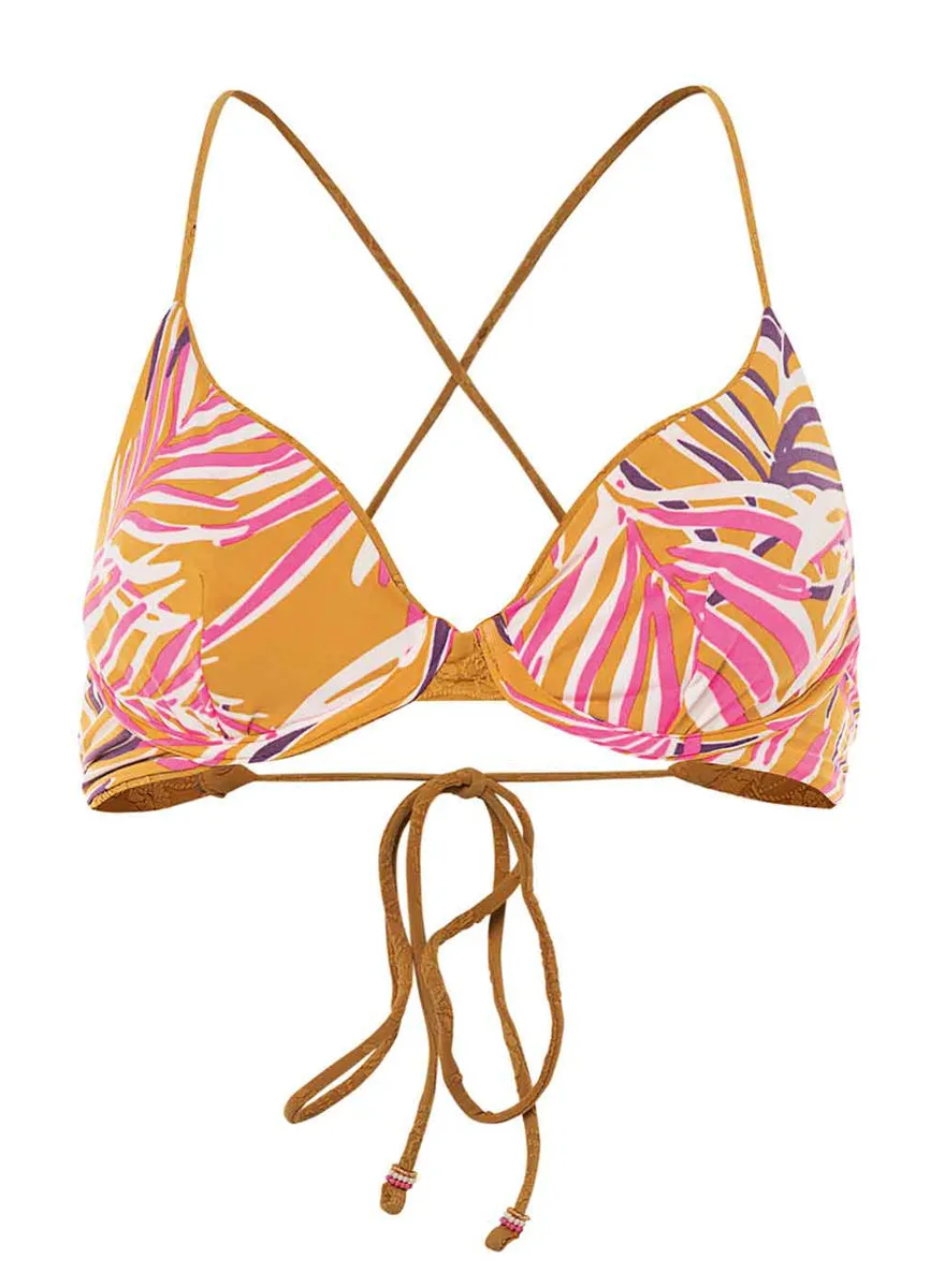 Maaji Caramel Brown Eleonora Unmolded Underwire Bikini Top Maaji