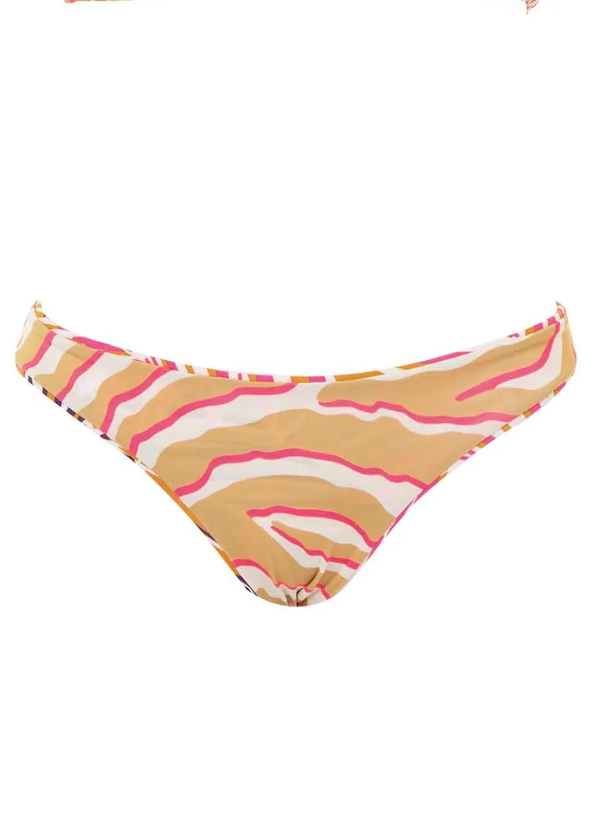 Maaji Caramel Foliage Flirt Thin Side Bikini Bottom Maaji