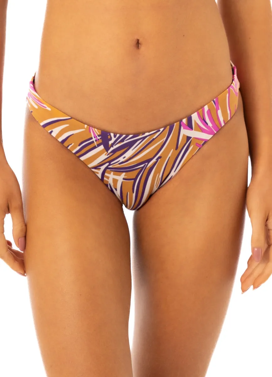 Maaji Caramel Foliage Flirt Thin Side Bikini Bottom Maaji