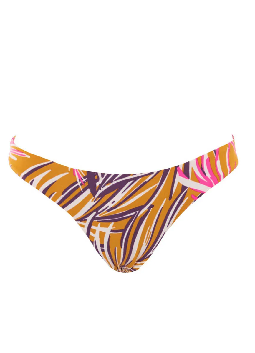 Maaji Caramel Foliage Flirt Thin Side Bikini Bottom Maaji