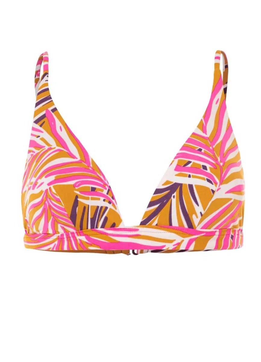 Maaji Caramel Foliage Ivy Fixed Triangle Bikini Top Maaji