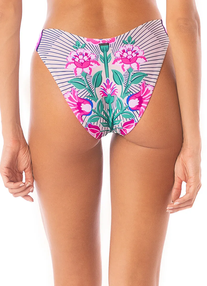 Maaji Cerise Bouquet Splendour Regular Rise Thin Side Bikini Bottom Maaji