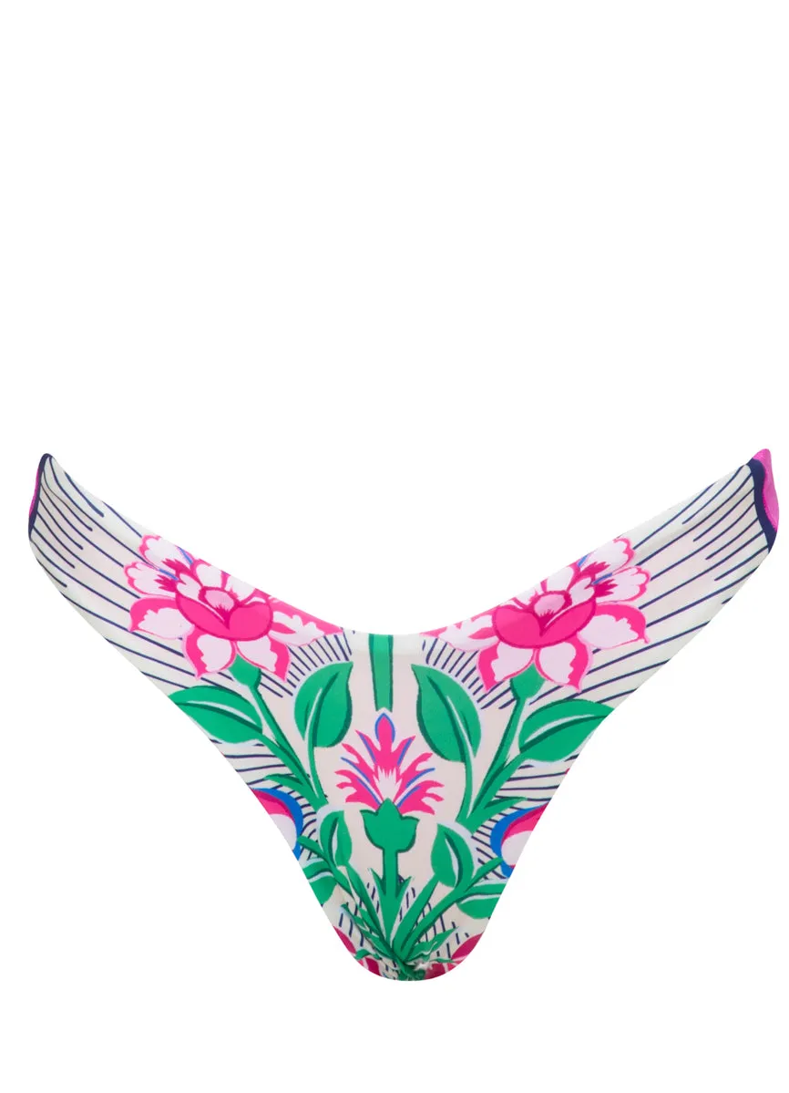 Maaji Cerise Bouquet Splendour Regular Rise Thin Side Bikini Bottom Maaji