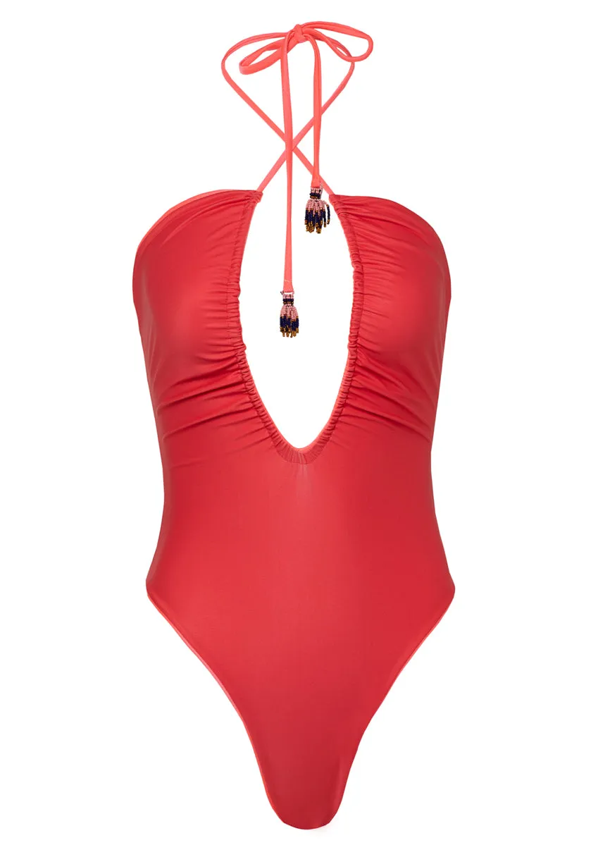 Maaji Cerise Royal V Plunge One Piece Maaji
