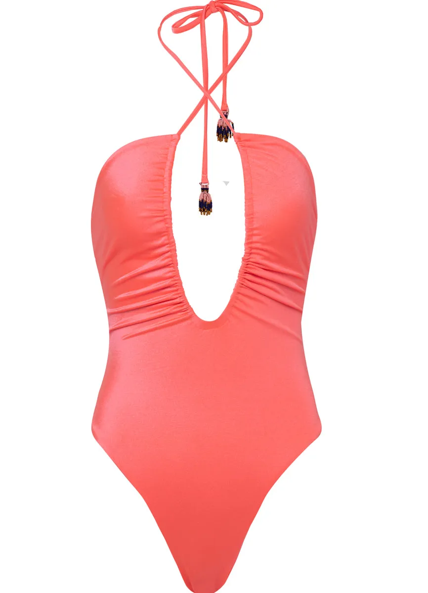 Maaji Cerise Royal V Plunge One Piece Maaji