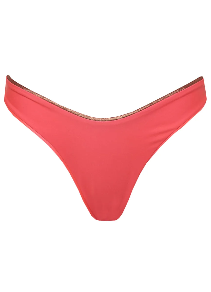 Maaji Cerise Splendour Regular Rise Thin Side Bikini Bottom Maaji