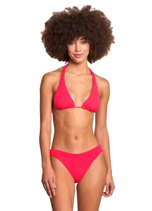 Maaji Cherry Red Kalima Front Tie Halter Bikini Top Maaji