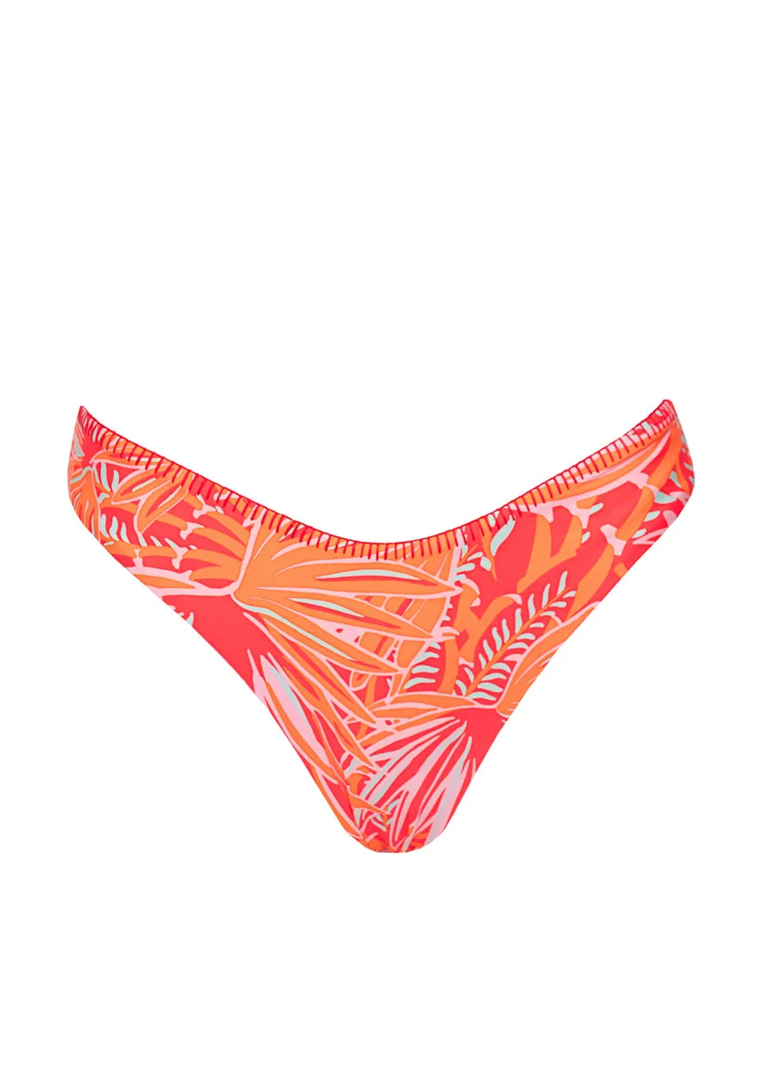 Maaji Coral Foliage Flirt Low Rise Thin Side Bikini Bottom Maaji