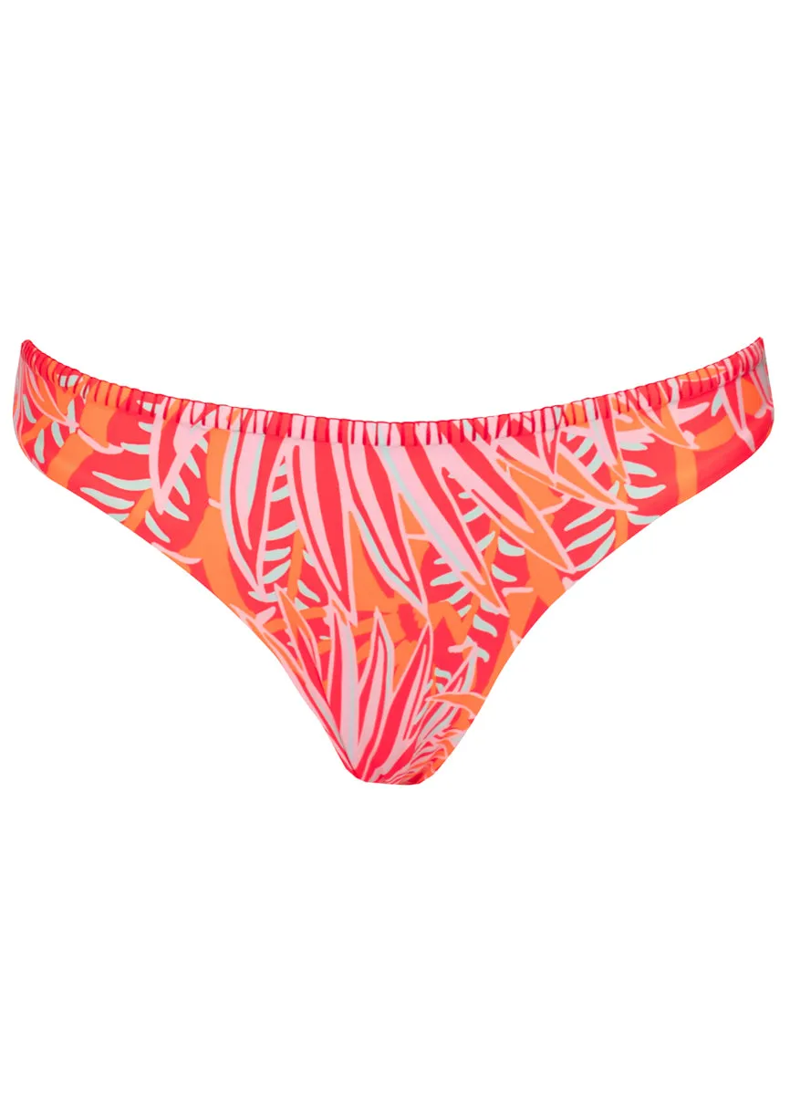 Maaji Coral Foliage Splendour Regular Rise Thin Side Bikini Bottom Maaji
