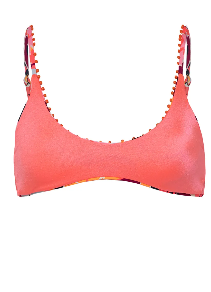 Maaji Coral Leafy Liberties Classic Bralette Bikini Top Maaji