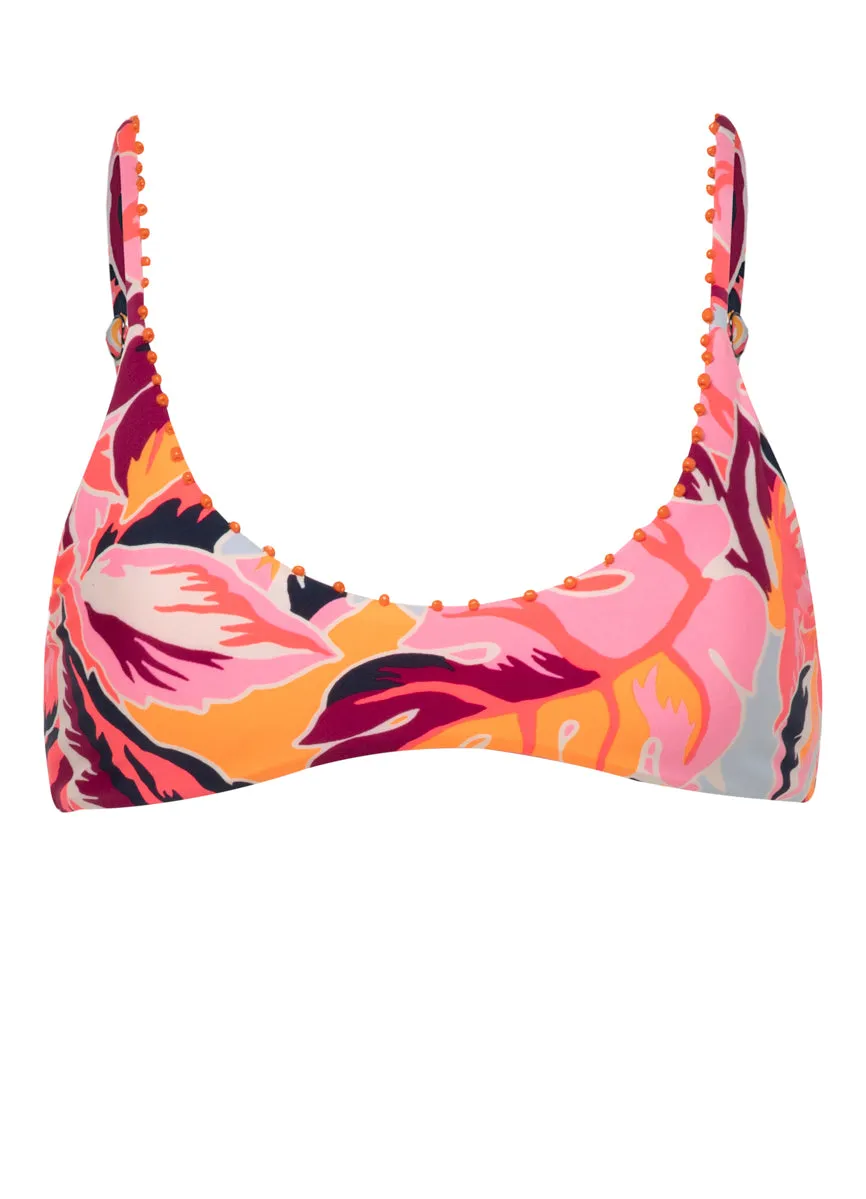 Maaji Coral Leafy Liberties Classic Bralette Bikini Top Maaji