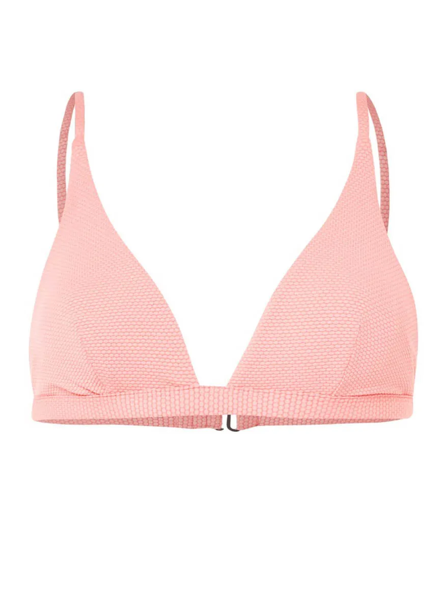Maaji Coral Salmon Ivy Fixed Triangle Bikini Top Maaji