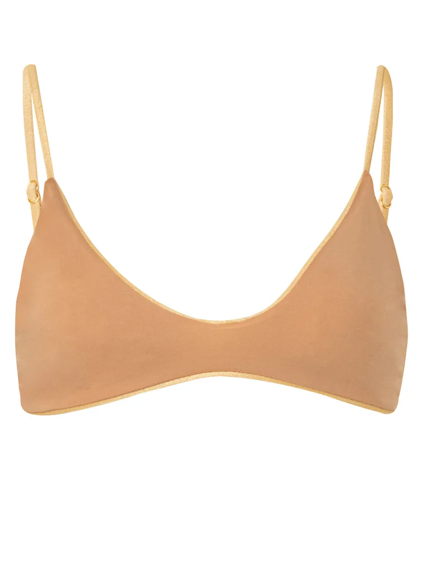 Maaji Creamy Gold Clarity Classic Bralette Bikini Top Maaji
