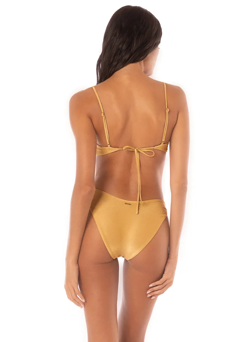 Maaji Creamy Gold Clarity Classic Bralette Bikini Top Maaji