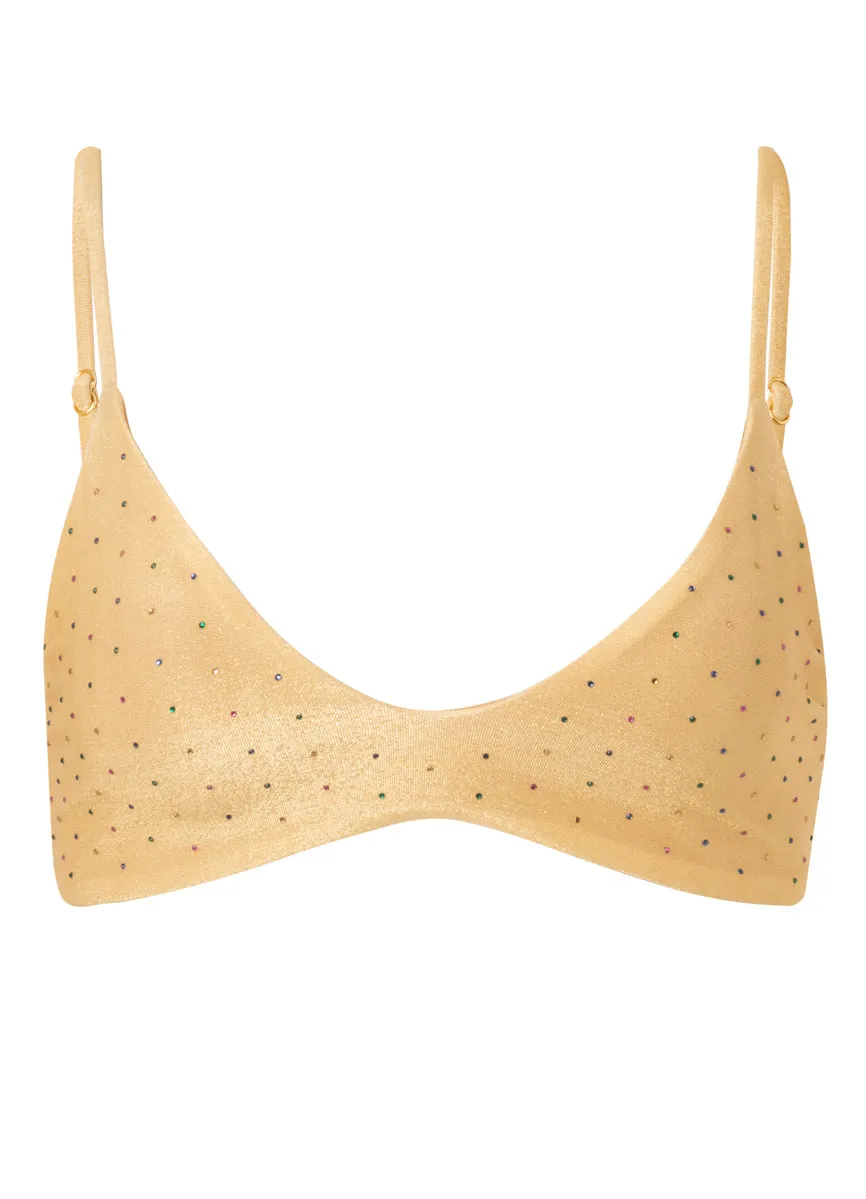 Maaji Creamy Gold Clarity Classic Bralette Bikini Top Maaji