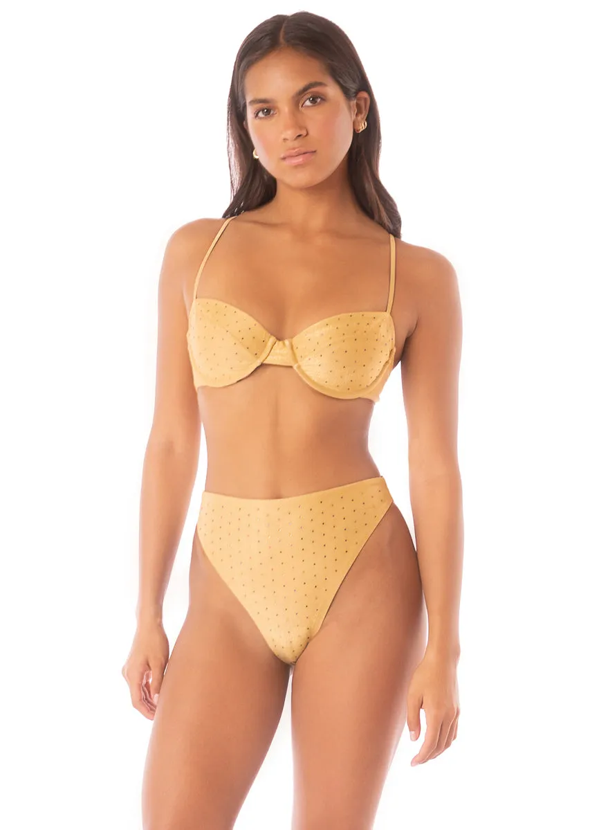 Maaji Creamy Gold Golden Underwire Bikini Top Maaji