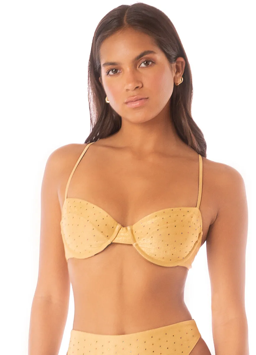 Maaji Creamy Gold Golden Underwire Bikini Top Maaji