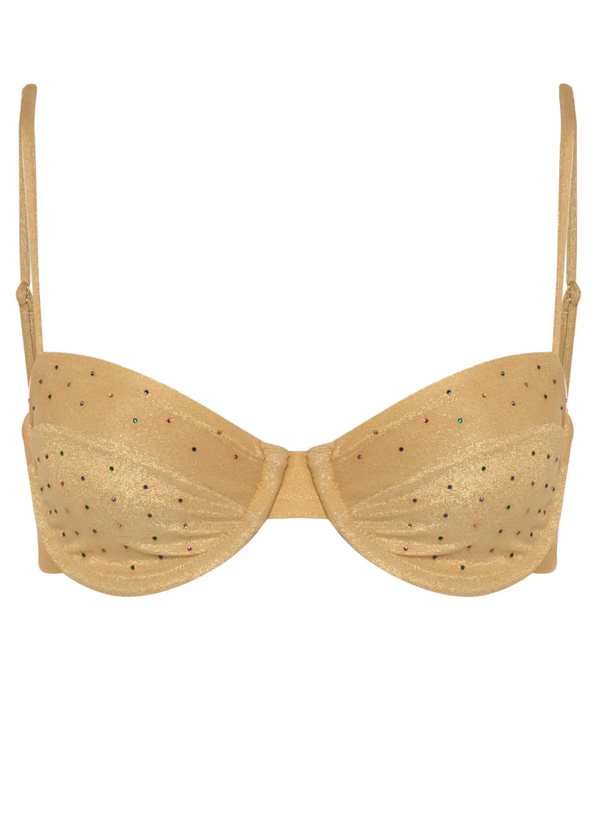 Maaji Creamy Gold Golden Underwire Bikini Top Maaji