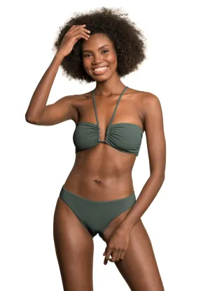 Maaji Crocodile Green Ursule V Wire Bandeau Bikini Top Maaji