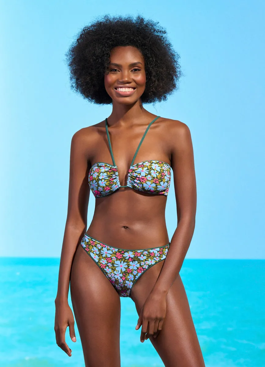 Maaji Crocodile Green Ursule V Wire Bandeau Bikini Top Maaji