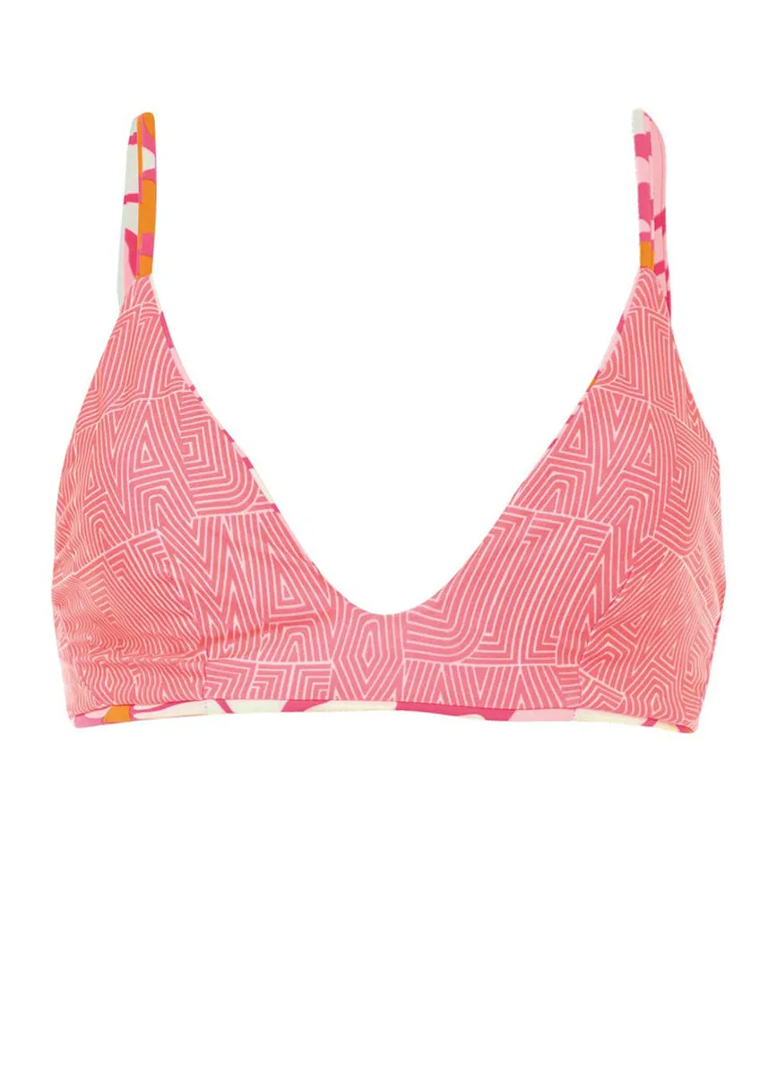 Maaji Dali Flowers Creta Sporty Bralette Bikini Top Maaji