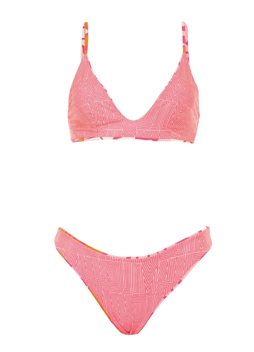 Maaji Dali Flowers Creta Sporty Bralette Bikini Top Maaji