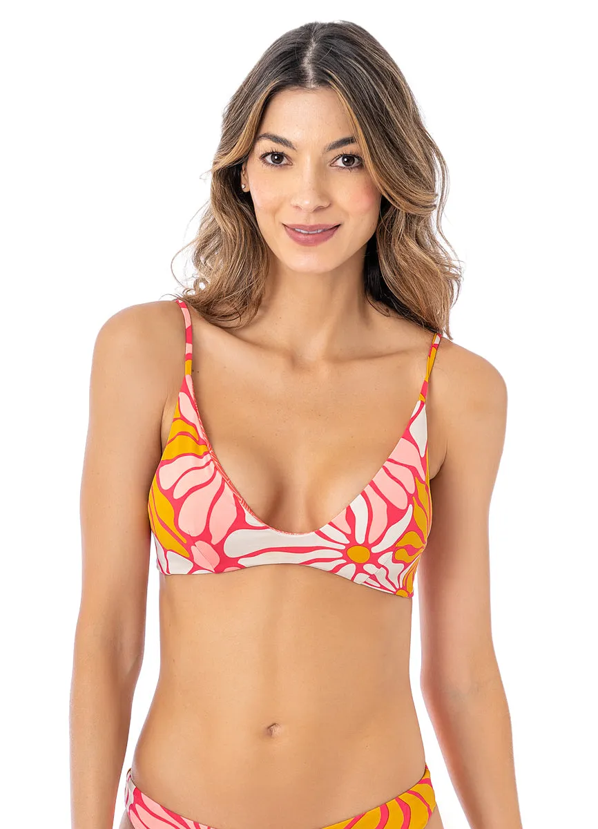 Maaji Dali Flowers Creta Sporty Bralette Bikini Top Maaji