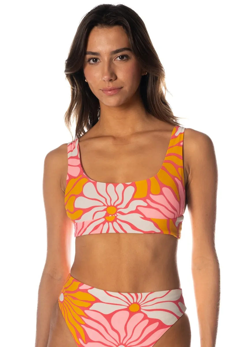 Maaji Dali Flowers Donna Sporty Bralette Bikini Top Maaji