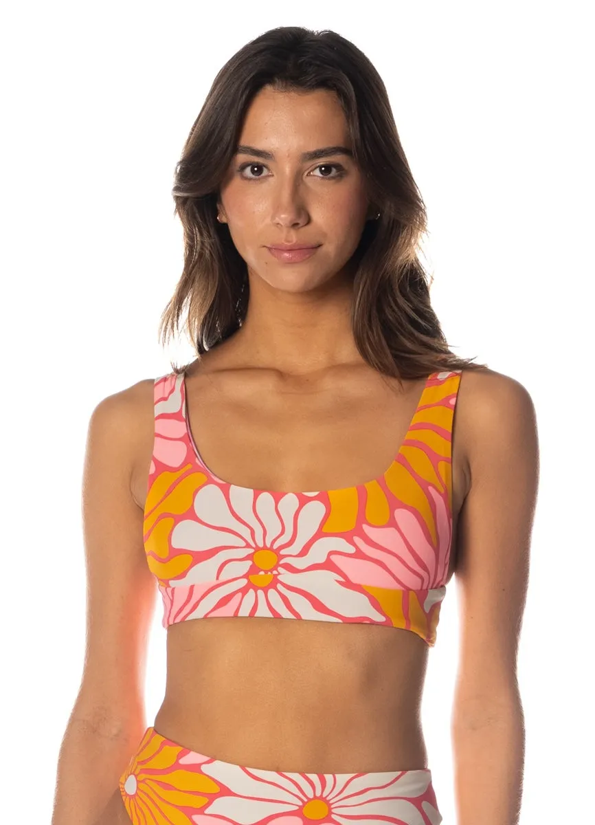 Maaji Dali Flowers Donna Sporty Bralette Bikini Top Maaji