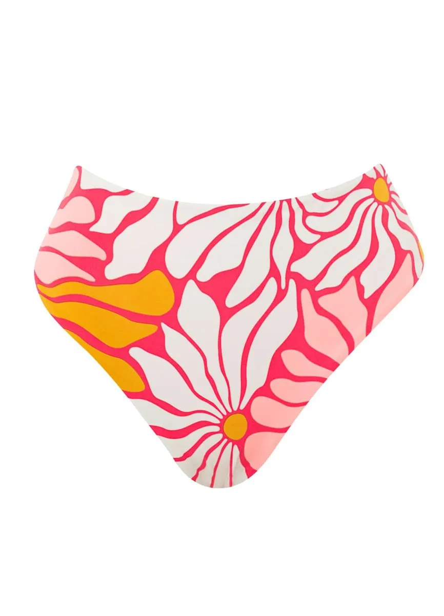 Maaji Dali Flowers Sully High Rise/High Leg Bikini Bottom Maaji
