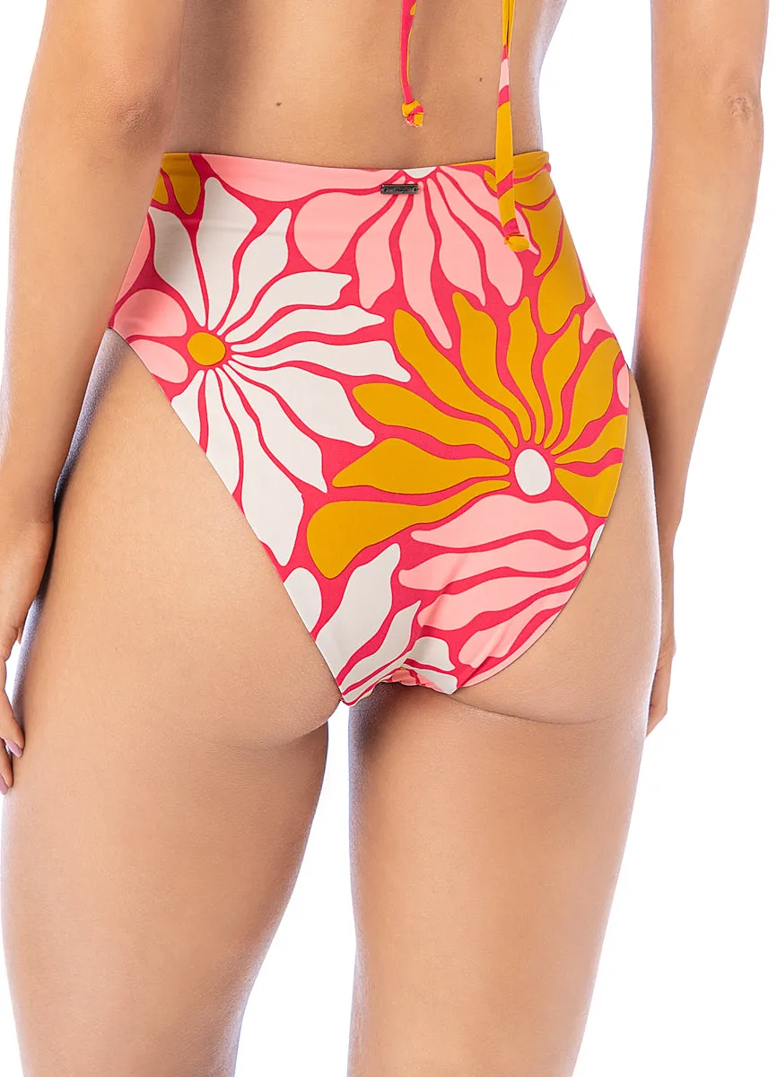 Maaji Dali Flowers Sully High Rise/High Leg Bikini Bottom Maaji