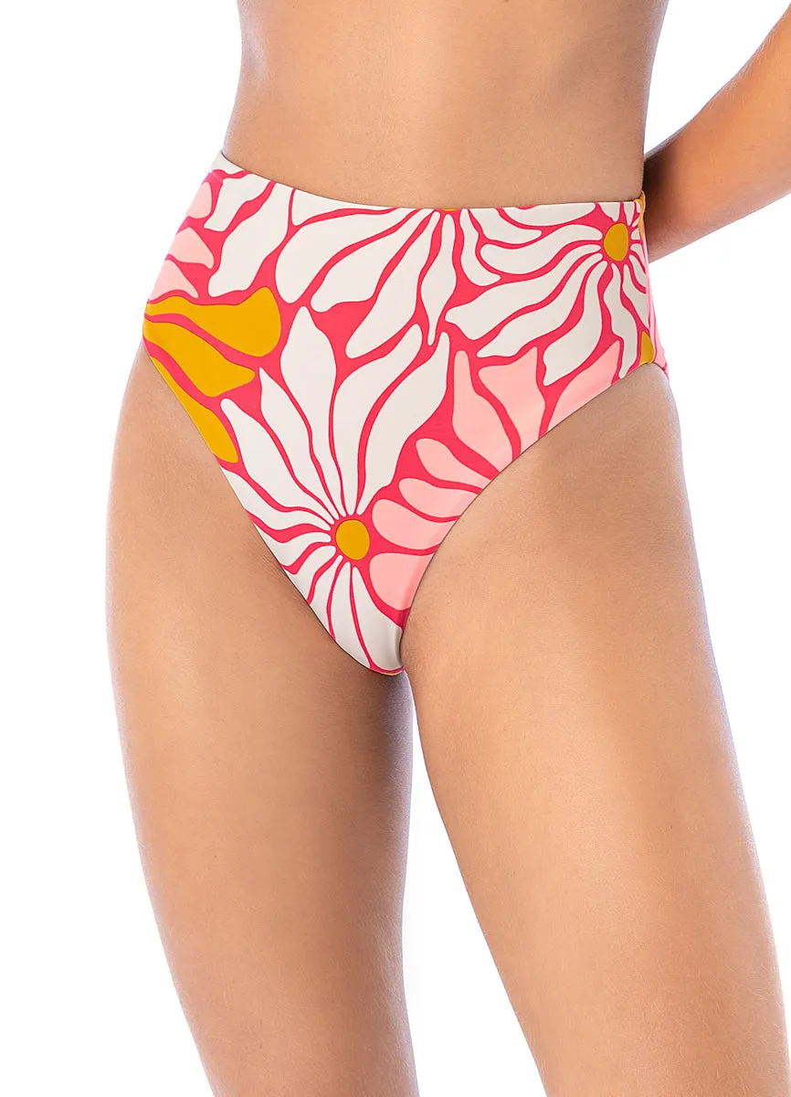 Maaji Dali Flowers Sully High Rise/High Leg Bikini Bottom Maaji