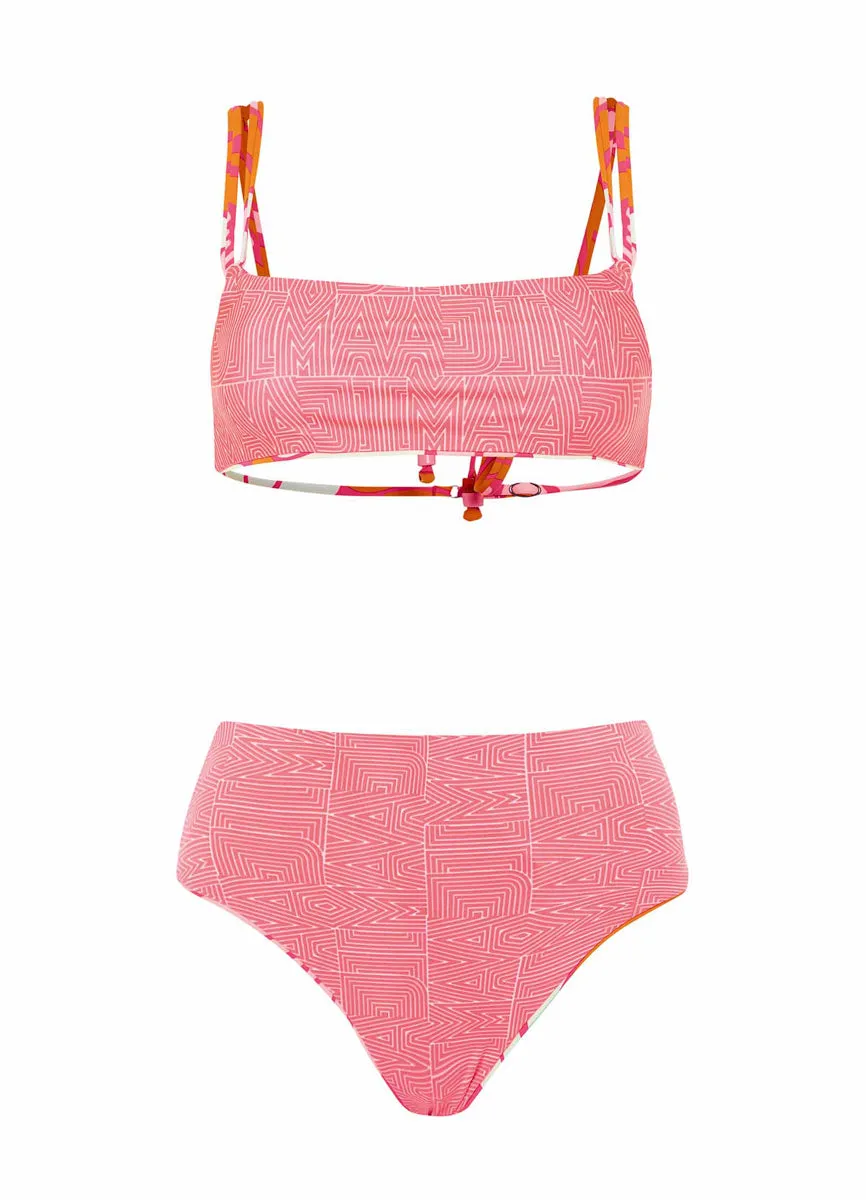 Maaji Dali Flowers Sully High Rise/High Leg Bikini Bottom Maaji