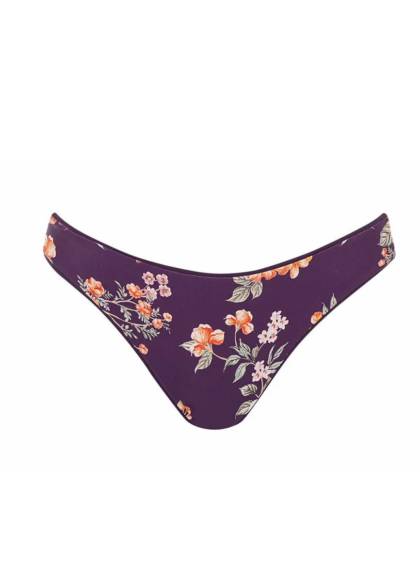 Maaji Dark Grape Sublimity Classic Bikini Bottom Maaji
