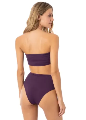 Maaji Dark Grape Venus Mid Rise Bikini Bottom Maaji