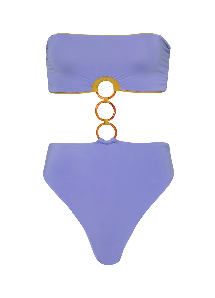 Maaji Deep Periwinkle Makenna Bandeau One Piece Maaji