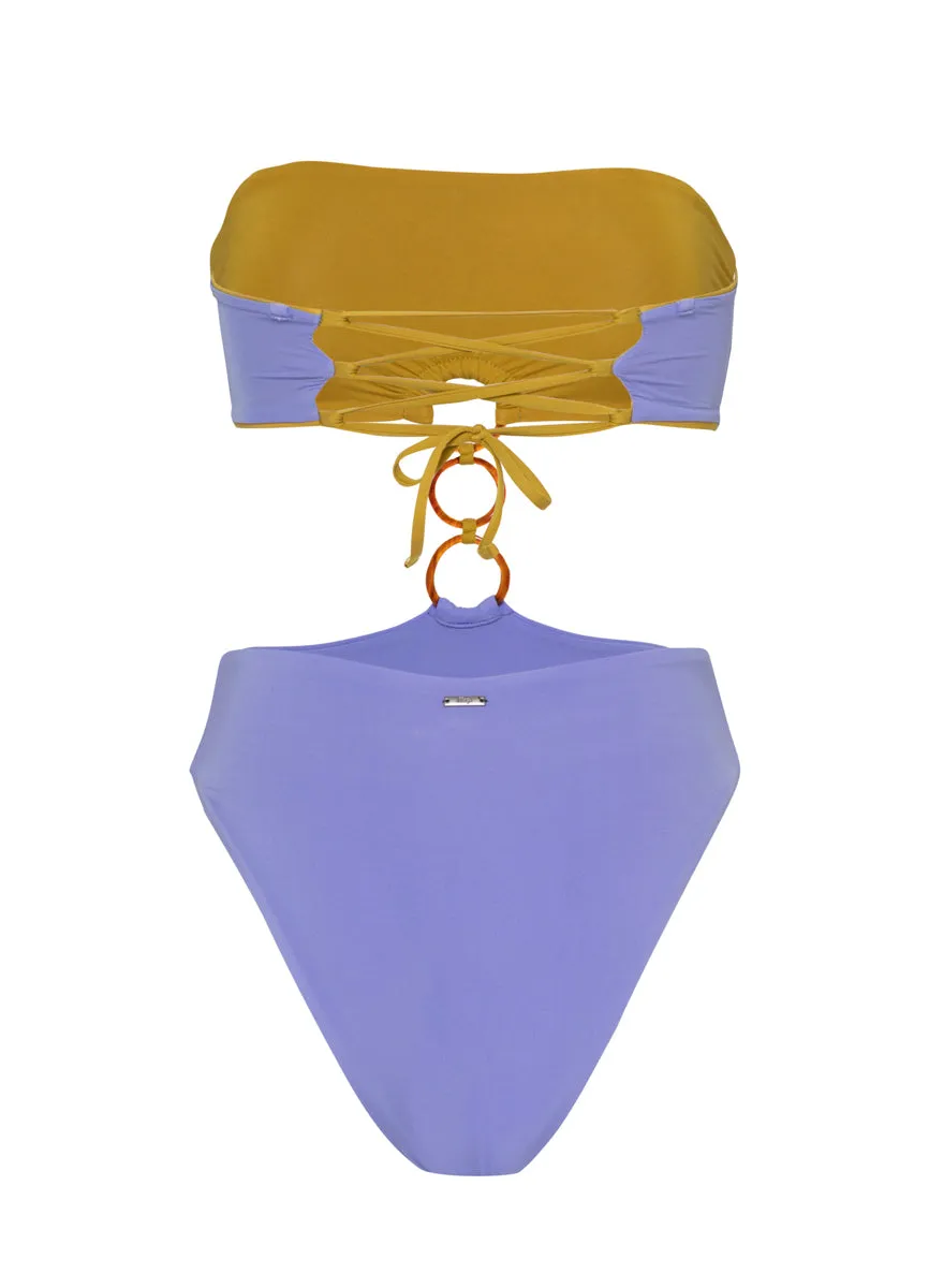 Maaji Deep Periwinkle Makenna Bandeau One Piece Maaji