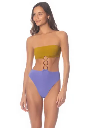 Maaji Deep Periwinkle Makenna Bandeau One Piece Maaji