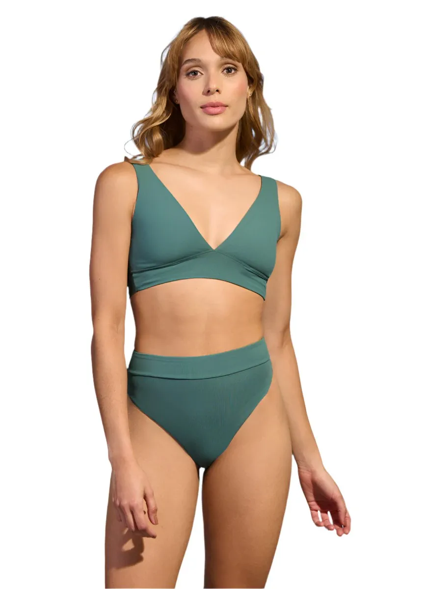 Maaji Eucaliyptus Green Allure Long Line Triangle Bikini Top Maaji