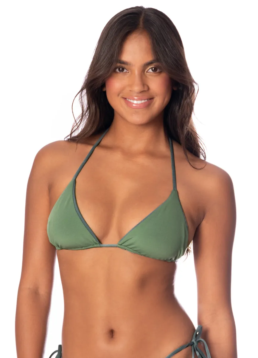 Maaji Eucalyptus Green Balmy Sliding Triangle Bikini Top Maaji