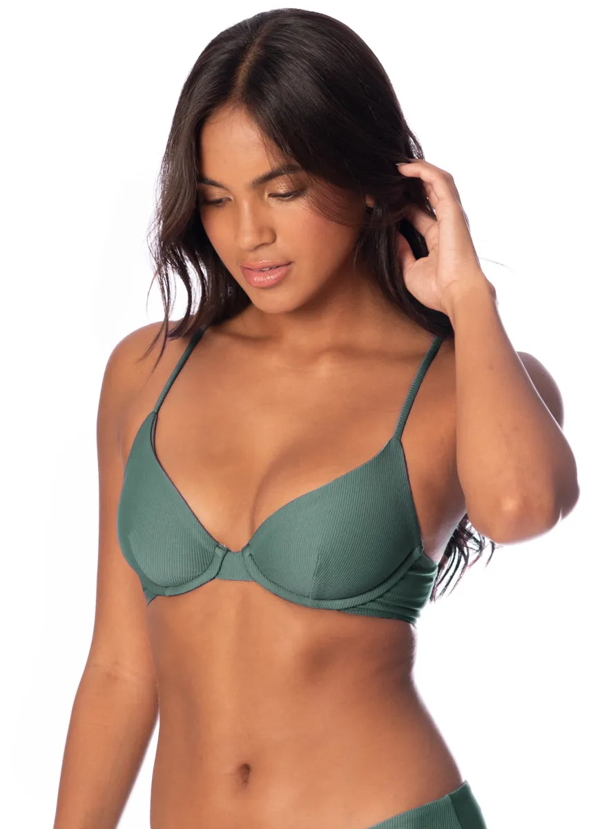 Maaji Eucalyptus Green Dainty Unmolded Underwire Bikini Top Maaji