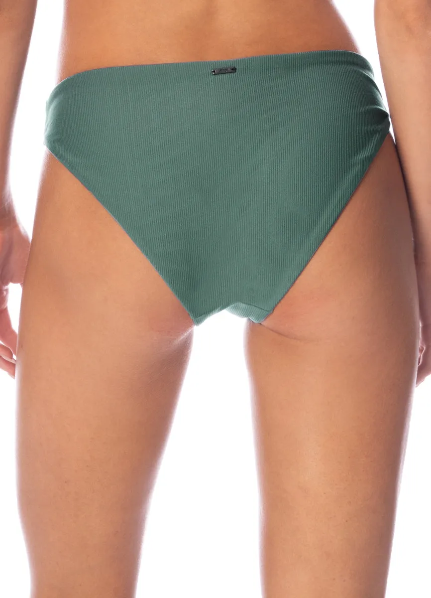 Maaji Eucalyptus Green Splendour Regular Rise Thin Side Bikini Bottom Maaji