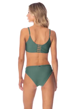 Maaji Eucalyptus Green Splendour Regular Rise Thin Side Bikini Bottom Maaji