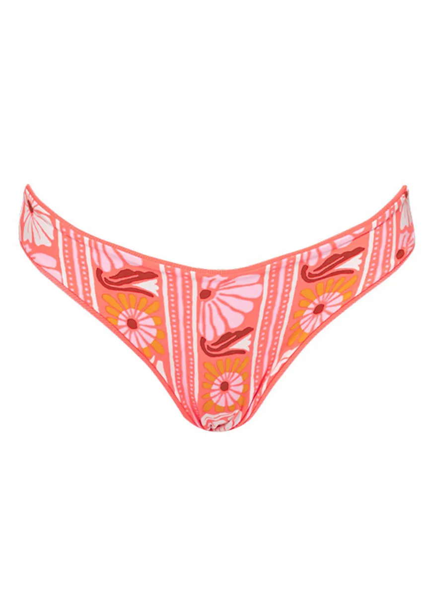 Maaji Fire Coral Sublimity Regular Rise Classic Bikini Bottom Maaji