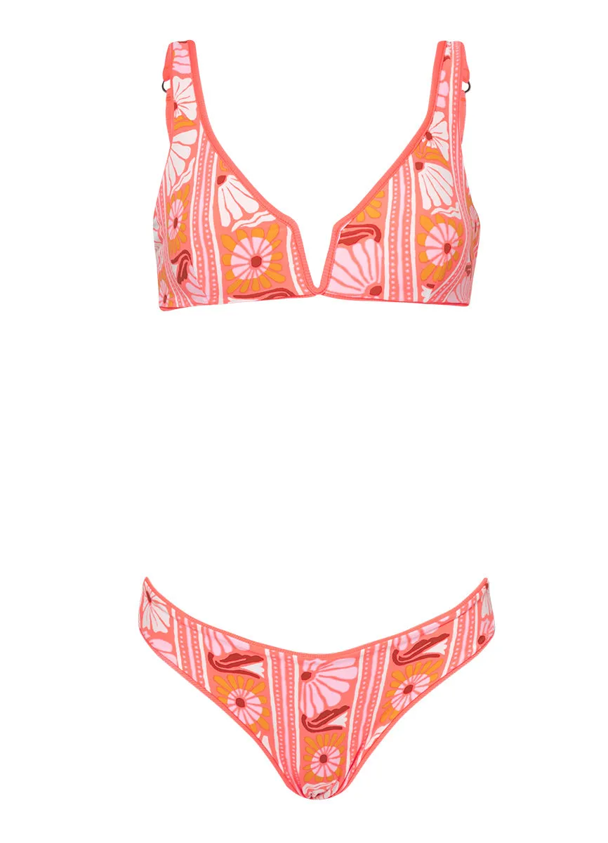 Maaji Fire Coral Sublimity Regular Rise Classic Bikini Bottom Maaji