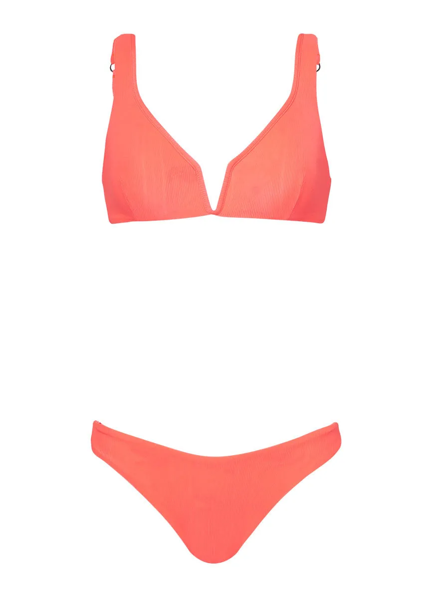 Maaji Fire Coral Sublimity Regular Rise Classic Bikini Bottom Maaji