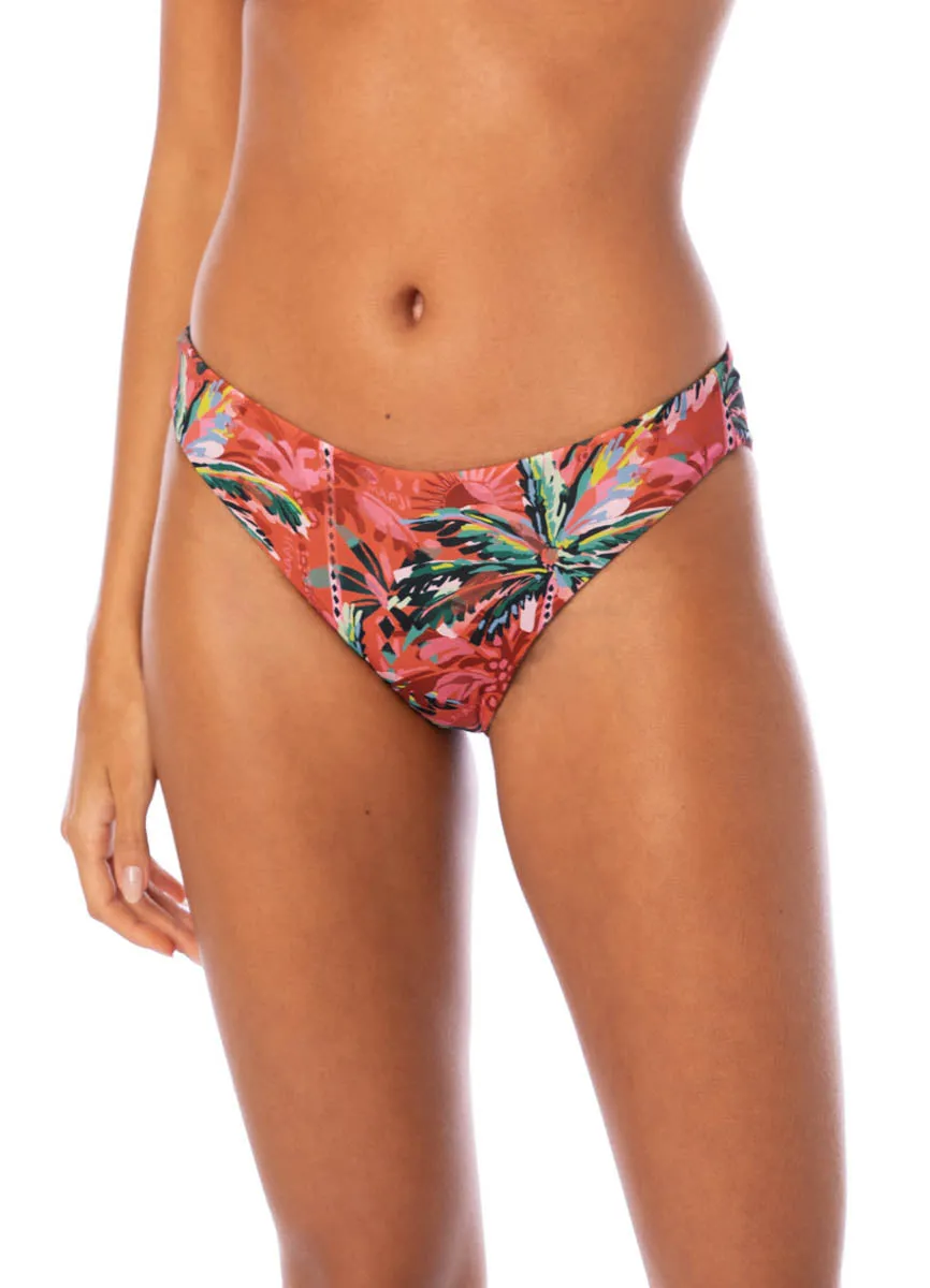 Maaji Flame Palms Sublimity Regular Rise Classic Bikini Bottom Maaji